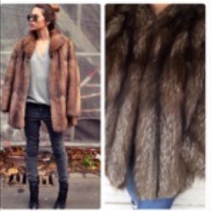 Vintage genuine fox fur jacket